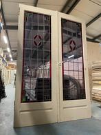 Set openslaande deuren met glas in lood 211x145cm., Ophalen