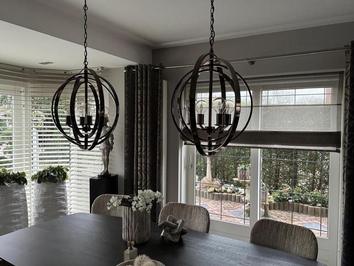 Moderne hanglampen set van Leclercq & Bouwman, Huis en Inrichting, Lampen | Hanglampen, Zo goed als nieuw, 50 tot 75 cm, Metaal