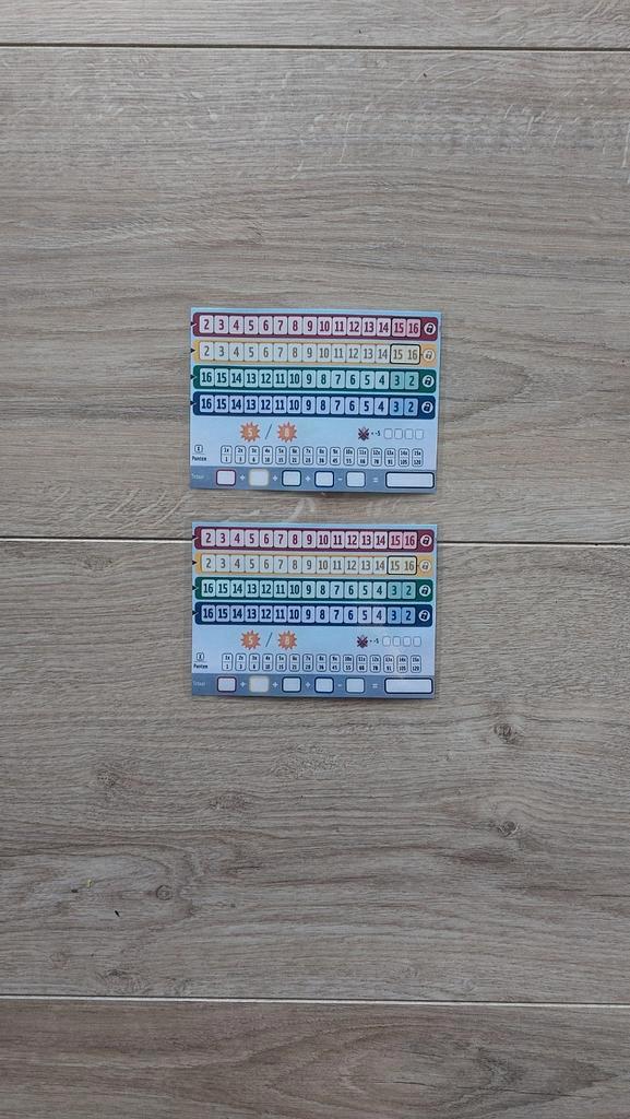 Herbruikbare scorevellen van het spel 'Qwixx' Longo, Hobby en Vrije tijd, Gezelschapsspellen | Overige, Nieuw, Een of twee spelers