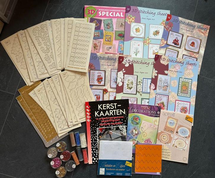 Kaarten borduren, Hobby en Vrije tijd, Kaarten | Zelf maken, Zo goed als nieuw, Overige thema's, Ophalen of Verzenden