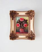 Bloemenschilderij in reliëf, Antiek en Kunst, Kunst | Schilderijen | Klassiek, Ophalen of Verzenden