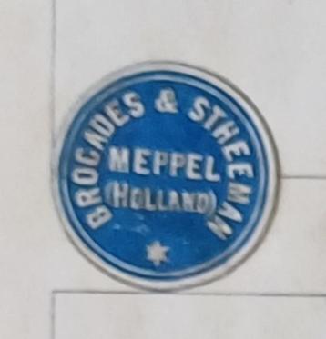 oude sluitzegel van Brocades Stheeman uit Meppel beschikbaar voor biedingen
