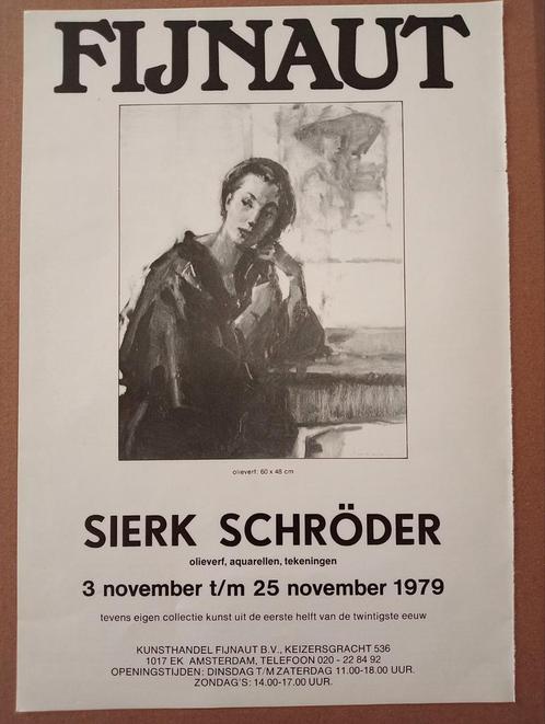 Sierk Schröder - Tentoonstelling Affiche 1979 - Fijnaut, Antiek en Kunst, Kunst | Overige Kunst, Ophalen of Verzenden