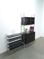 Set Deens design Denka modulaire kast en stellingkast, Ophalen of Verzenden, Minder dan 150 cm, Glas, 150 tot 200 cm