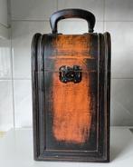 Vintage Houten Wijnkistje voor 2 flessen, Antiek en Kunst, Ophalen of Verzenden