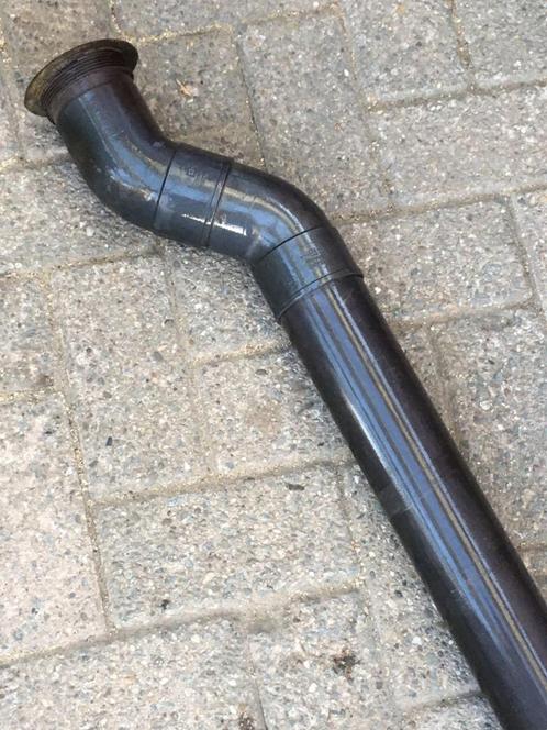 PVC uitloop bruin 80 mm met 180 cm afvoerbuis diam, 80 mm ., Doe-het-zelf en Verbouw, Buizen en Afvoer, Gebruikt, Afvoer, Pvc