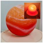 Tafellamp glas rood geel wit model Mars prachtige sfeer, Ophalen, Modern vintage interieur design, Minder dan 50 cm, Glas