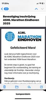 Kwart marathon eindhoven ticket 2025, Eén persoon