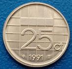25 cent 1991 - Beatrix UNC, Postzegels en Munten, Munten | Nederland, Verzenden, Koningin Beatrix, 25 cent, Losse munt