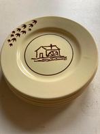 4 porseleinen "Mulino" ontbijtborden., Ophalen of Verzenden, Zo goed als nieuw, Bord(en), Overige stijlen