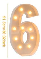 Lichtcijfer 6 te huur (meerdere cijfers beschikbaar), Ophalen, Zo goed als nieuw, Feestartikel, Verjaardag