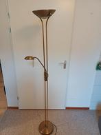 Bronzen Uplight Staande Lamp met Leeslamp, Huis en Inrichting, Lampen | Vloerlampen, Ophalen, 150 tot 200 cm