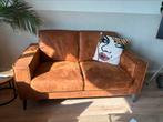 Leer suede mix cognac kleurige bankjes, industriele pootjes, 150 tot 200 cm, Tweepersoons, 75 tot 100 cm, Ophalen