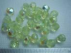 30 glas facet kralen 6mm. geel AB, Ophalen of Verzenden, Nieuw, Kraal