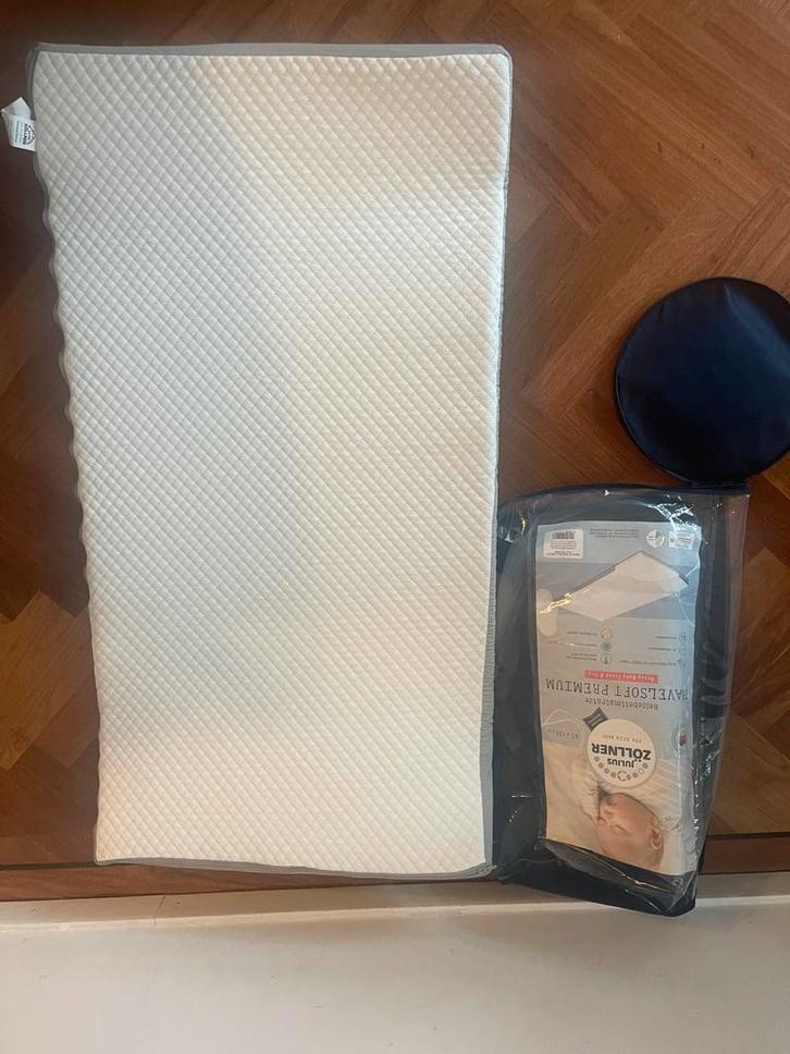 2 x Reisbedmatras 120x60 Julius Zöllner Travelsoft Premium, Kinderen en Baby's, Kinderkamer | Bedden, Zo goed als nieuw, Minder dan 140 cm