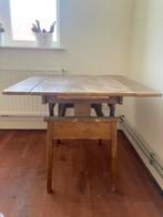 Authentieke vintage houten tafel, Huis en Inrichting, Tafels | Eettafels, Ophalen, Gebruikt, 100 tot 150 cm, Vintage ateliertafel