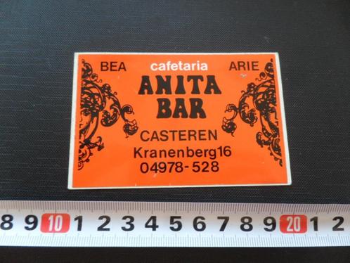 sticker casteren cafetaria anita bar bea en arie, Verzamelen, Stickers, Zo goed als nieuw, Bedrijf of Vereniging, Ophalen