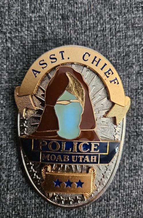 ASST CHIEF POLICE MOAB UTAH, Verzamelen, Militaria | Algemeen, Ophalen of Verzenden