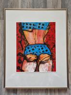 `herman brood -bikini girl, Ophalen of Verzenden, Minder dan 50 cm, Schilderij, Minder dan 50 cm