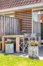 3 betonnen ronde plantenbakken, Tuin en Terras, Bloembakken en Plantenbakken, Ophalen, Gebruikt, Minder dan 60 cm, Rond