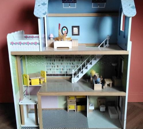 Poppenhuis, Kinderen en Baby's, Speelgoed | Buiten | Speelhuisjes, Gebruikt, Hout, Ophalen
