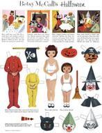 Betsy McCall Halloween aankleedpopjes - 1953 - overdruk, Verzenden, Nieuw