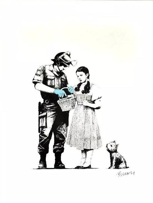 Dorothy Police search - Banksy, Antiek en Kunst, Kunst | Schilderijen | Abstract, Ophalen