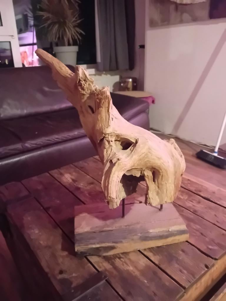 Houtskulptuur, Ophalen of Verzenden, Zo goed als nieuw