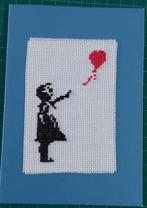 kaart met geborduurde balloon girl van Banksy (1679), Ophalen of Verzenden, Nieuw, Overige thema's