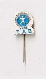 onbekende blikken speld T.A.B, Verzamelen, Speldjes, Pins en Buttons, Ophalen of Verzenden, Gebruikt, Overige onderwerpen, Speldje of Pin
