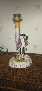 Antieke porseleinen tafellampvoet € 80,00, Antiek en Kunst, Ophalen