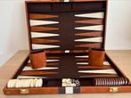 Groot vintage backgammon spel in grote koffer, Ophalen of Verzenden