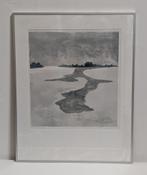 Mart Kempers Landschap Lithografie 1989, Antiek en Kunst, Kunst | Litho's en Zeefdrukken, Ophalen