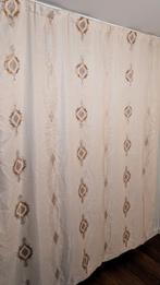 Luxe Verduisterende Gordijnen - Beige/Goud - 225x245cm, Huis en Inrichting, Ophalen, 200 cm of meer, Beige, Zo goed als nieuw