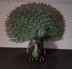 PAUW MET OPEN STAART / metaal, Dierenbeeld, Nieuw, Metaal, Info@huisentuindecoratiemarie.nl