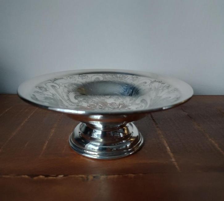 Engelse verzillverde bonbon schaal, Antiek en Kunst, Antiek | Schalen, Ophalen of Verzenden