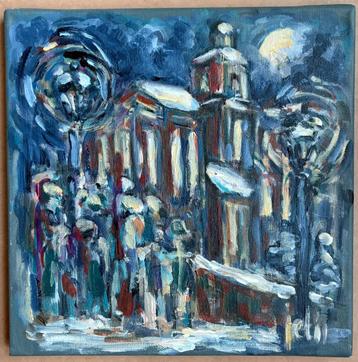 Fraai schilderij, expressionistische stijl beschikbaar voor biedingen