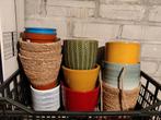 Verzameling plantenpotten, hangmanden, binnenpotten, Ophalen, Gebruikt, Rond, Binnen
