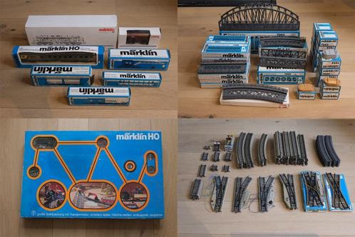 Märklin HO allerlei - rails, bruggen, locomotief, wagons,..., Hobby en Vrije tijd, Modeltreinen | H0, Gebruikt, Treinset, Wisselstroom