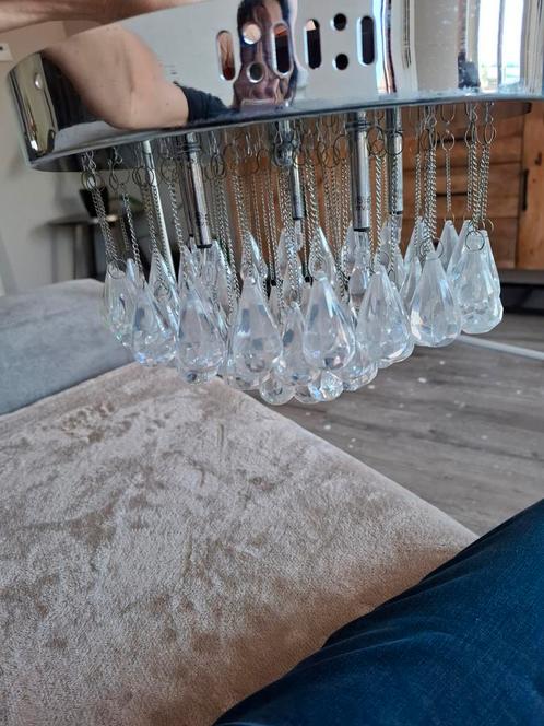Te koop een mooie plafonnière., Huis en Inrichting, Lampen | Vloerlampen, Zo goed als nieuw, Minder dan 100 cm, Glas, Ophalen