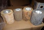 Partij waxinelichthouders hout 8x10cm, ., Nieuw, Ophalen of Verzenden, .