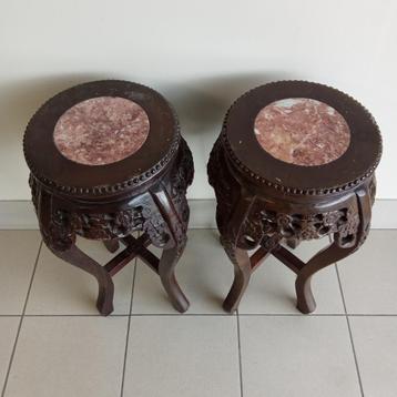Tafeltje met marmeren blad (antiek) beschikbaar voor biedingen