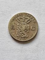 1/10 gulden 1855 Willem lll zilver nederlands indie, Postzegels en Munten, Munten | Nederland, Zilver, 10 cent, Ophalen of Verzenden