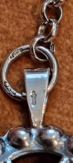ECHT zilver horlogeketting signettenketting chatelaine 835, Ophalen of Verzenden, Zilver