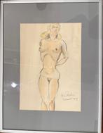 Han Rehm  Vrouwelijk Naakt  Aquarel  Gesigneerd en Gedateerd, Antiek en Kunst, Kunst | Schilderijen | Klassiek, Ophalen