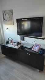 Zwarte TV-kast met DVD-speler, Ophalen, Kunststof, Gebruikt, 150 tot 200 cm