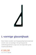 Bohle professionele L-vormige glassnijhaak, Ophalen, Zo goed als nieuw