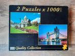 Quality Collection puzzel 2 x 1000 stukjes, Hobby en Vrije tijd, Ophalen of Verzenden, 500 t/m 1500 stukjes, Legpuzzel, Zo goed als nieuw