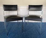 Vitage stoelen (leren zitting), Ophalen, Gebruikt, Vintage, Twee