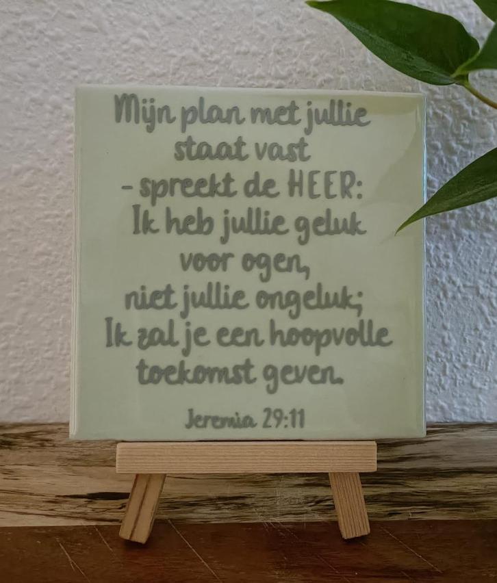 tegeltje met eigen spreik / foto kerst kado sint wandtegel, Huis en Inrichting, Woonaccessoires | Tekstborden en Spreuken, Nieuw